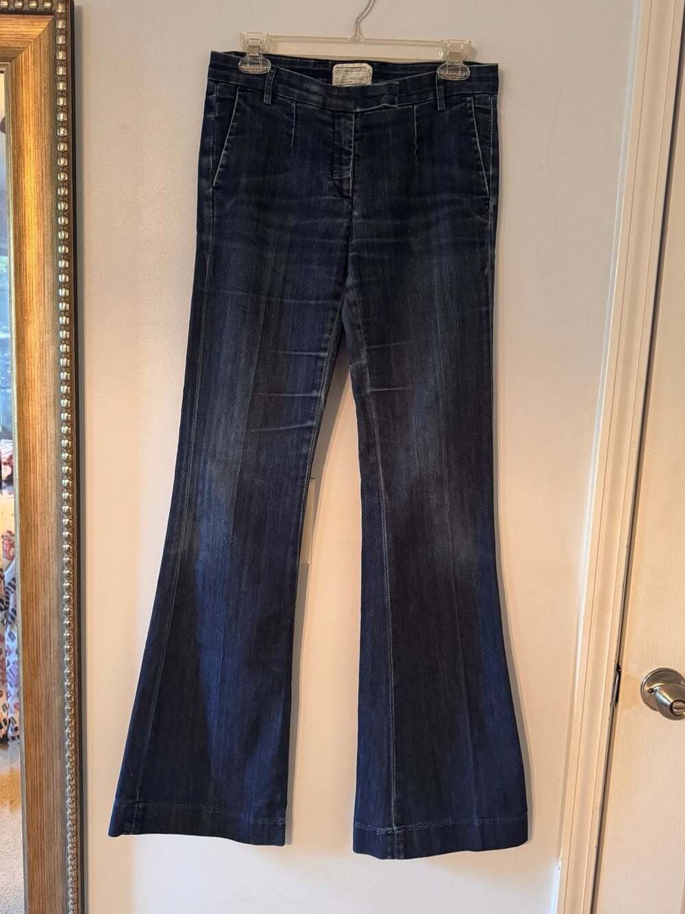 Dark Wash Flare Quiet Luxury 70s Revival Dark Academia Premium Designer Denim